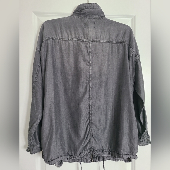 KUT FROM THE KLOTH Military Style Lightweight Jacket Grey Size Med - Picture 2 of 4